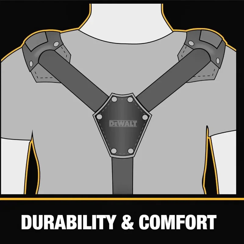 DEWALT Professional Tool Rig with Suspenders – 25 Pockets Heavy Duty