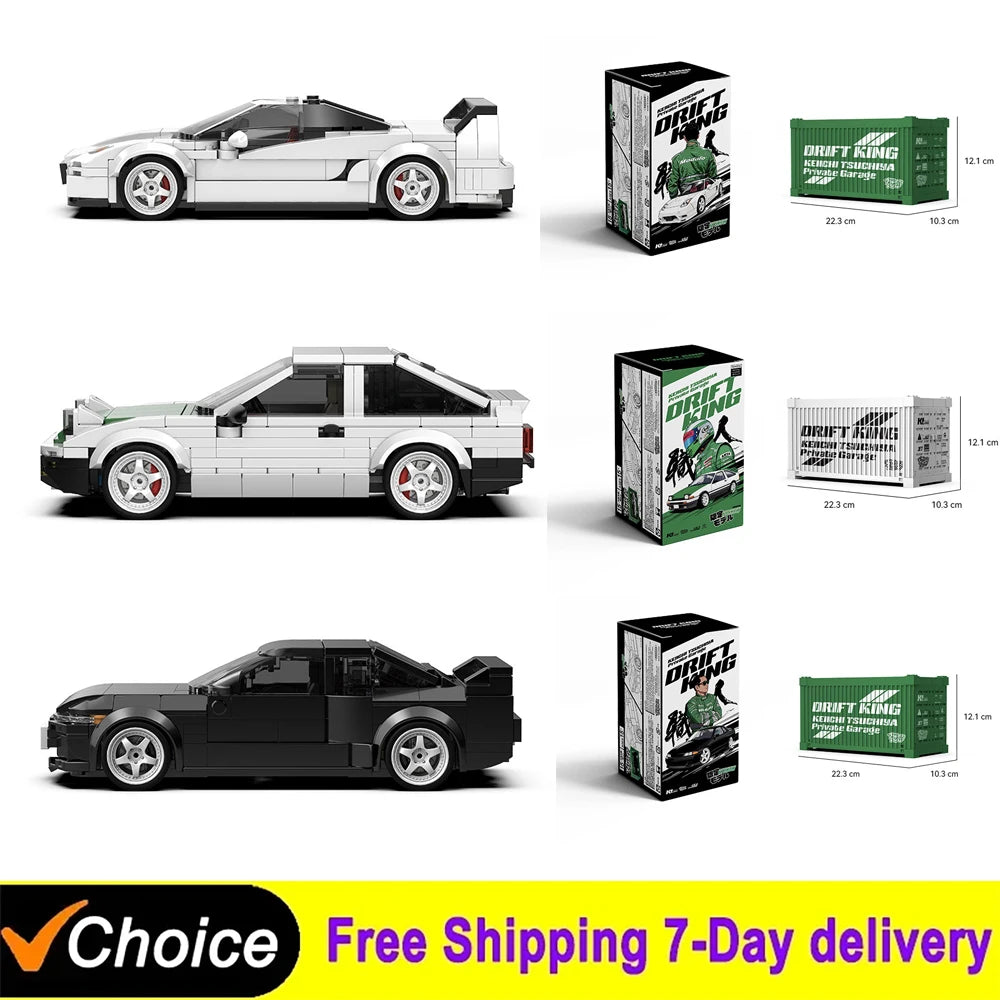MOC Power Block Racing Car Model - Buildable Speed Vehicle Toy
