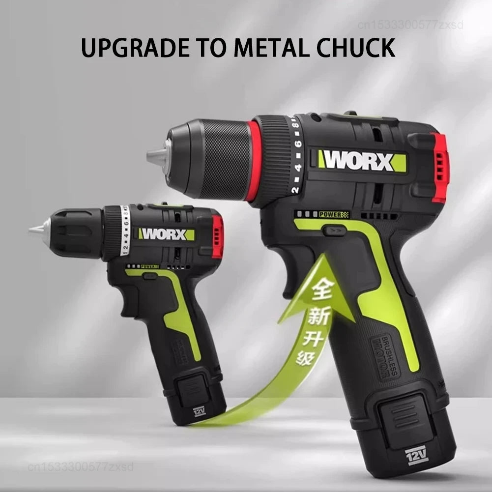 WORX WU130X 12V Cordless Brushless Electric Screwdriver Drill
