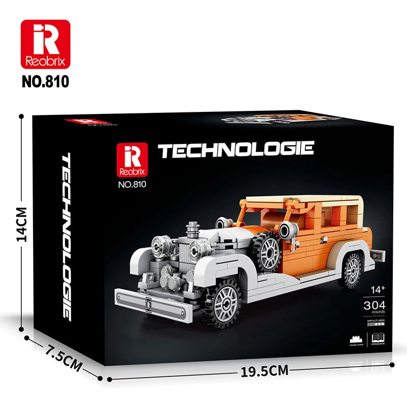 2024 Classic Vintage Racing Car Building Blocks - Super Sport Toy