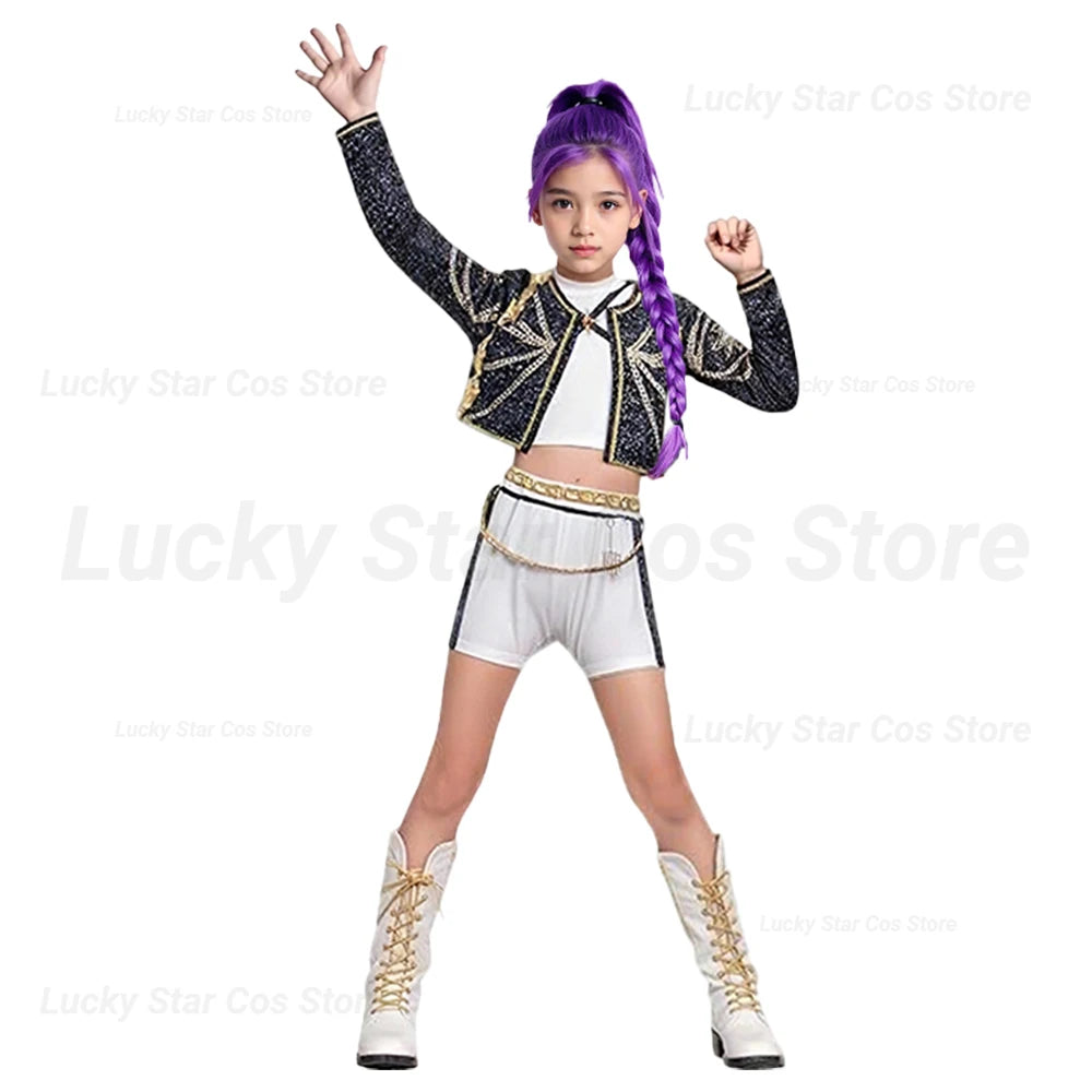 Rumi K-Pop Warrior Costume Set for Kids - Perfect for Cosplay & Fun!