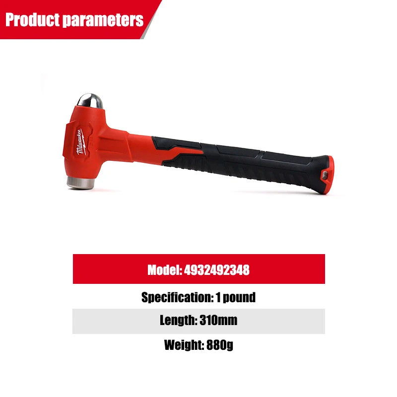 Milwaukee 1 lb Rebound Hammer - Shock-Absorbing Metal Head Tool