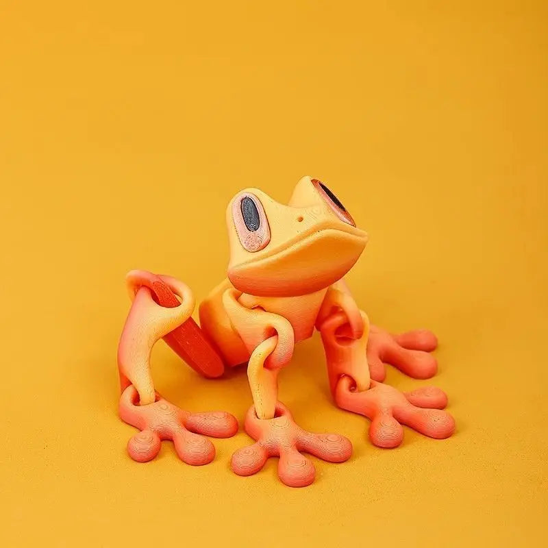 Movable 3D Printed Tree Frog Ornament - Unique Kitchen & Office Decor