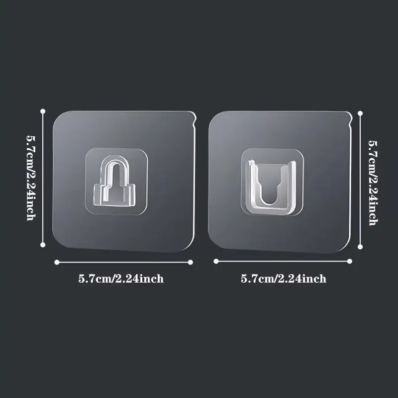 10 Pairs Waterproof Adhesive Hooks – Damage-Free Wall Storage Solution