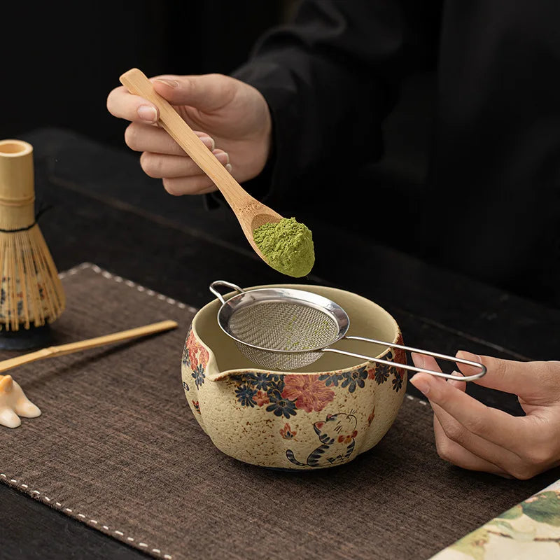 Japanese Matcha Making Set with Bamboo Whisk & Bowl - Artisanal Tea Tools