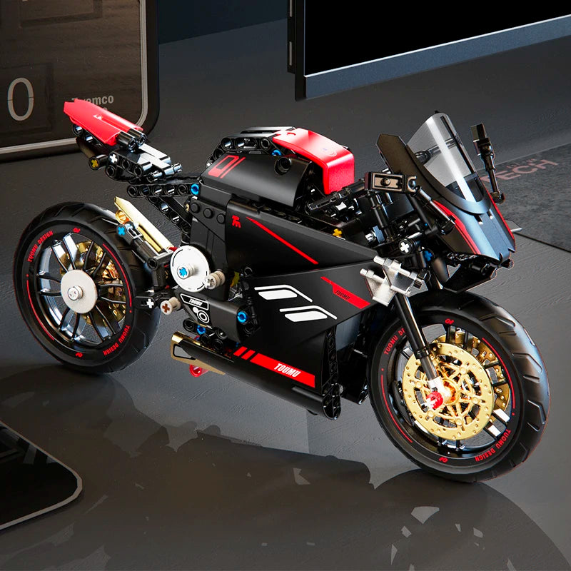 High-Speed Racing Motorcycle Building Blocks Set - 426pcs STEM Toy