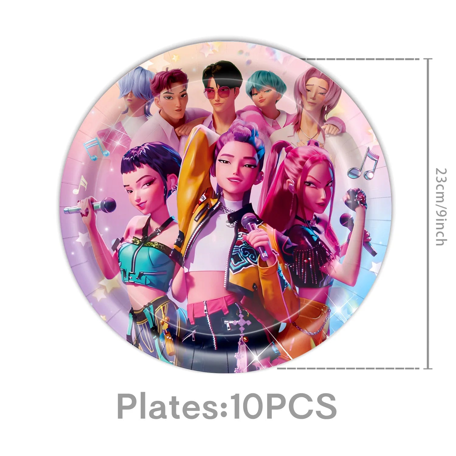 K-Pop Demon Hunters Birthday Party Supplies - Plates, Cups, Napkins & Decor