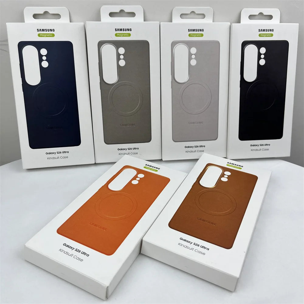 Luxurious Leather Magnetic Case for Samsung Galaxy S26 Ultra