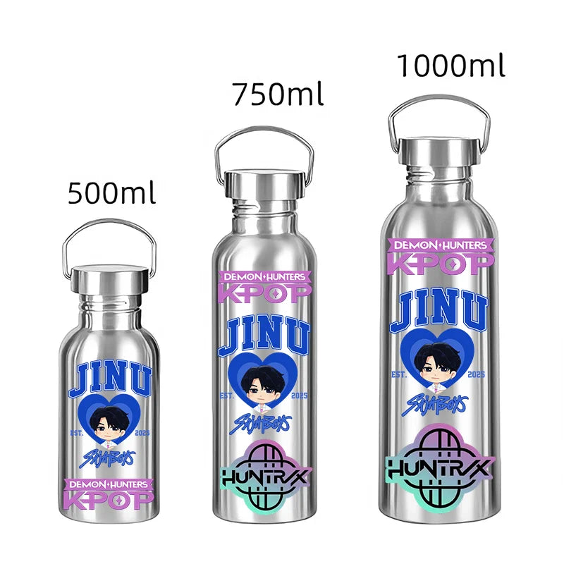 KPop Style Stainless Steel Water Bottle - 500/750/1000ML