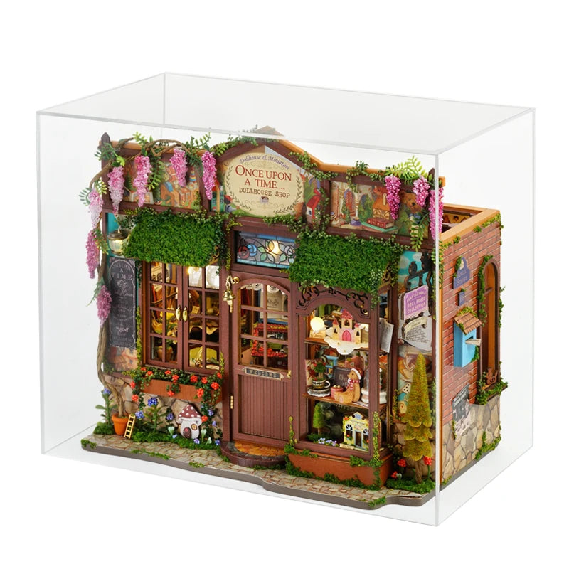 DIY Fairy-Tale Wonderhouse Wooden Miniature Dollhouse Kit with Furniture