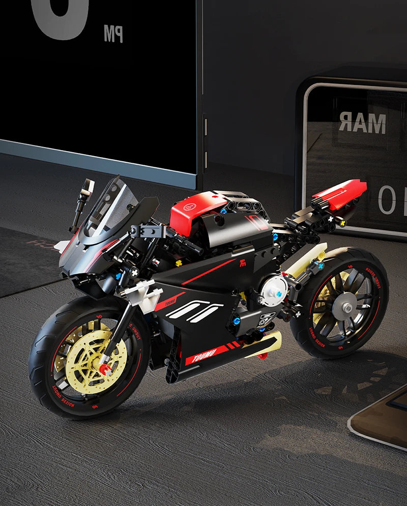 426-Piece Racing Motorcycle Model Kit - High-Speed STEM Toy Fun