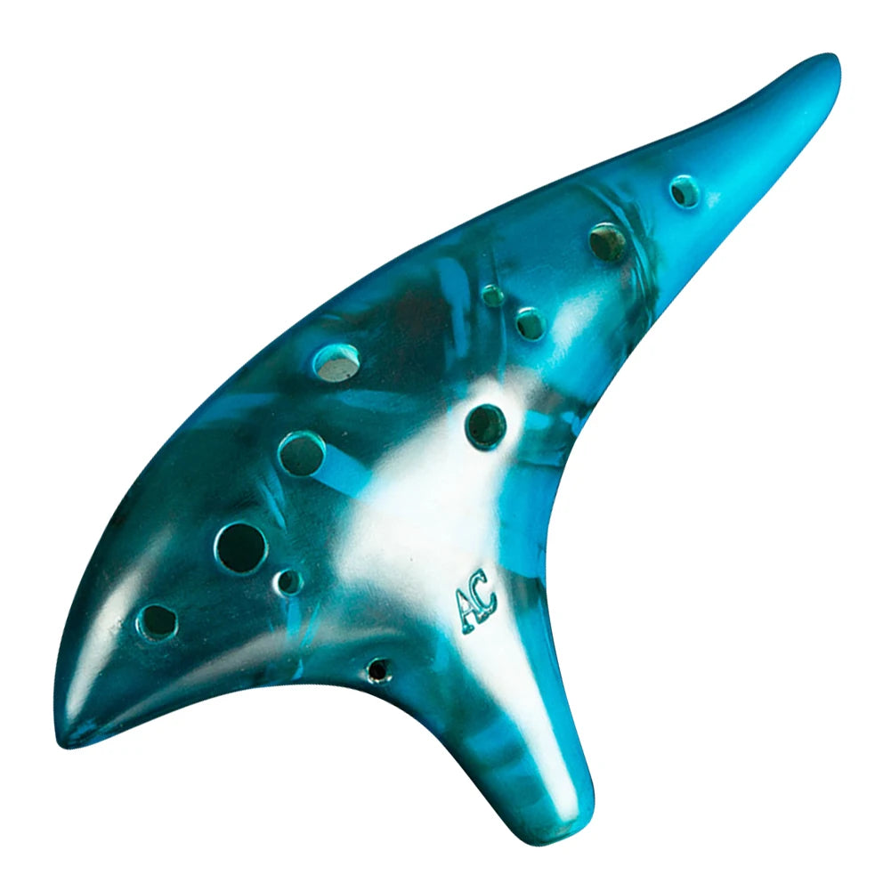 Handcrafted 12 Hole Ocarina Flute in Alto C with Protective Bag