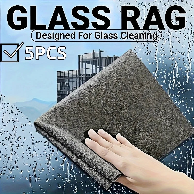 Thickened Magic Glass Cleaning Cloth - Streak-Free & Reusable Tool