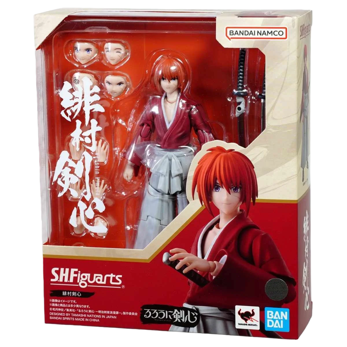Bandai Shf HIMURA KENSHIN Action Figure - Rurouni Kenshin Collectible