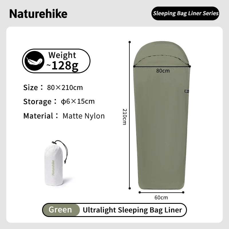 Naturehike Ultralight Stretch Mummy Sleeping Bag Liner for Travel