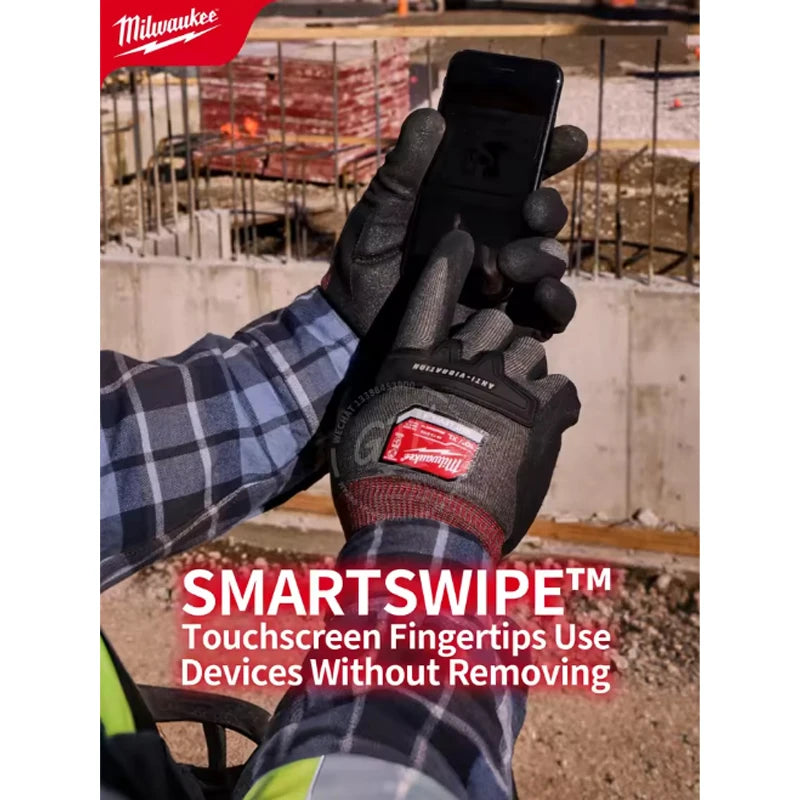 Milwaukee Anti-Vibration Cut Level 4 Nitrile Dipped Gloves - XL/L/M