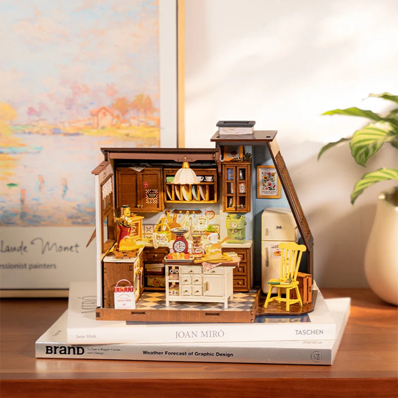 Robotime DIY Miniature Dollhouse Kit - Baking Kitchen Fun