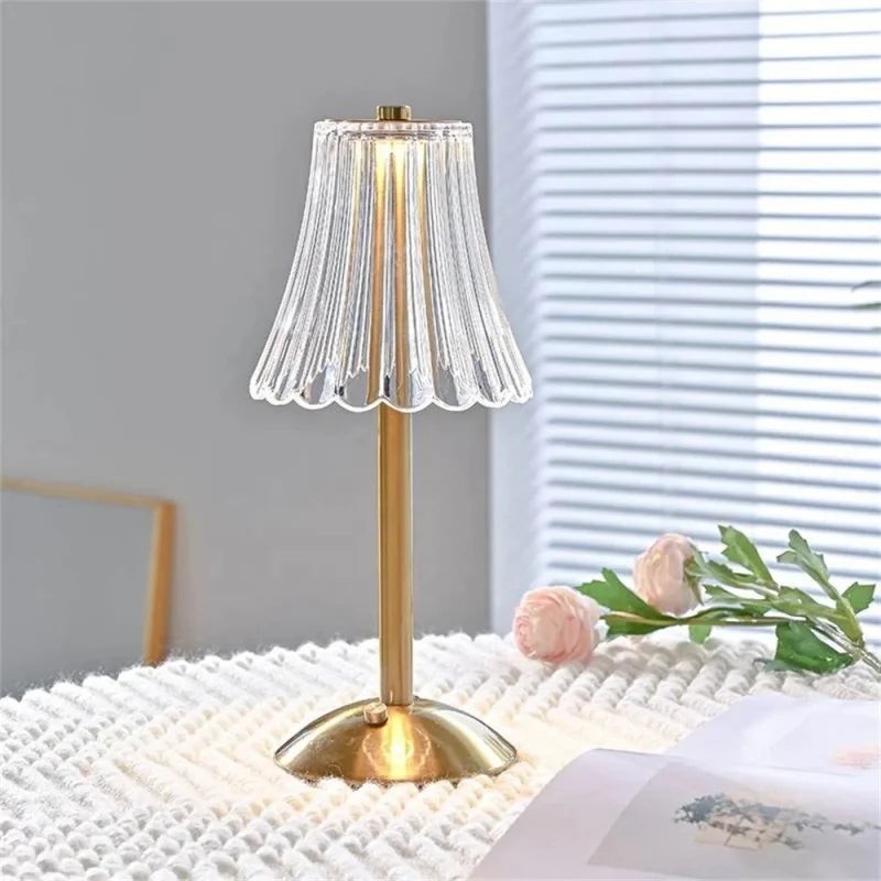 Modern Minimalist LED Table Lamp - Rechargeable and Dimmable Night Light