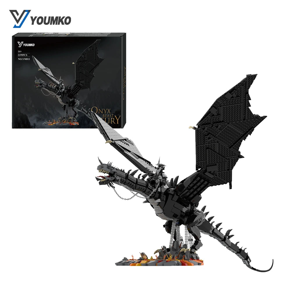 2199PCS Witch King Fell Beast Building Blocks Model Kit - Epic Desktop Decor