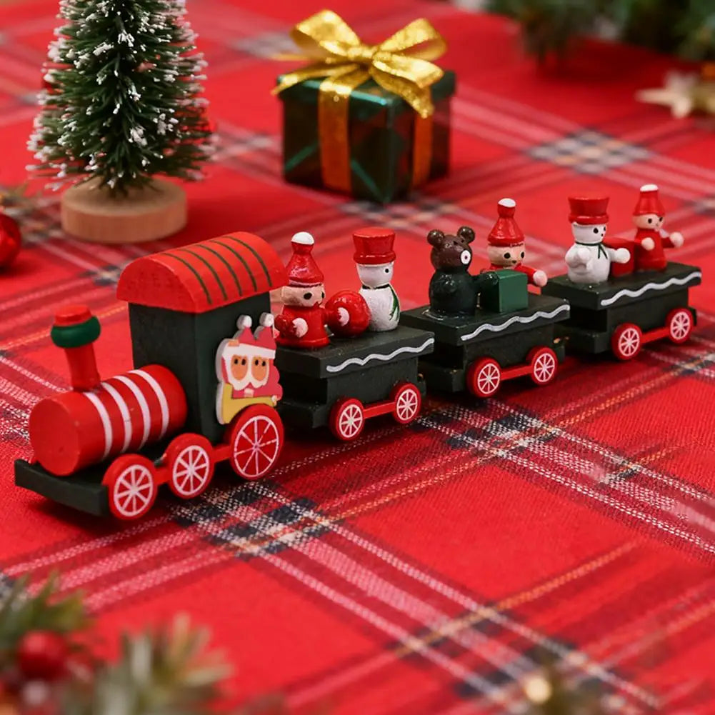 Wooden Christmas Train Ornament - Festive Home Decor & Gifts
