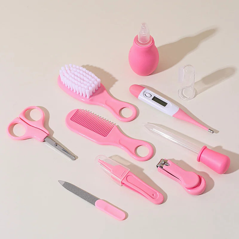 7-in-1 Baby Care Kit: Newborn Grooming Set for Infants - Pink/Blue