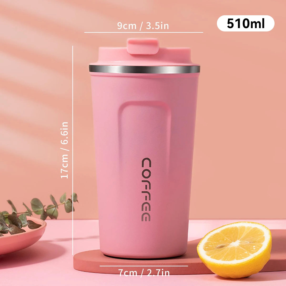 510ML Double Wall Insulated Stainless Steel Travel Coffee Mug