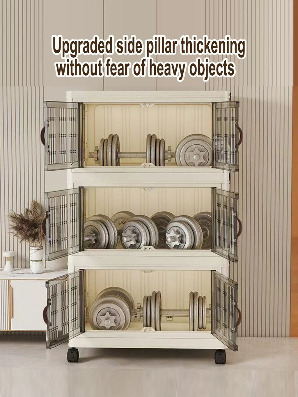 Eco-Friendly Large Capacity Folding Storage Cabinet - Space Saver