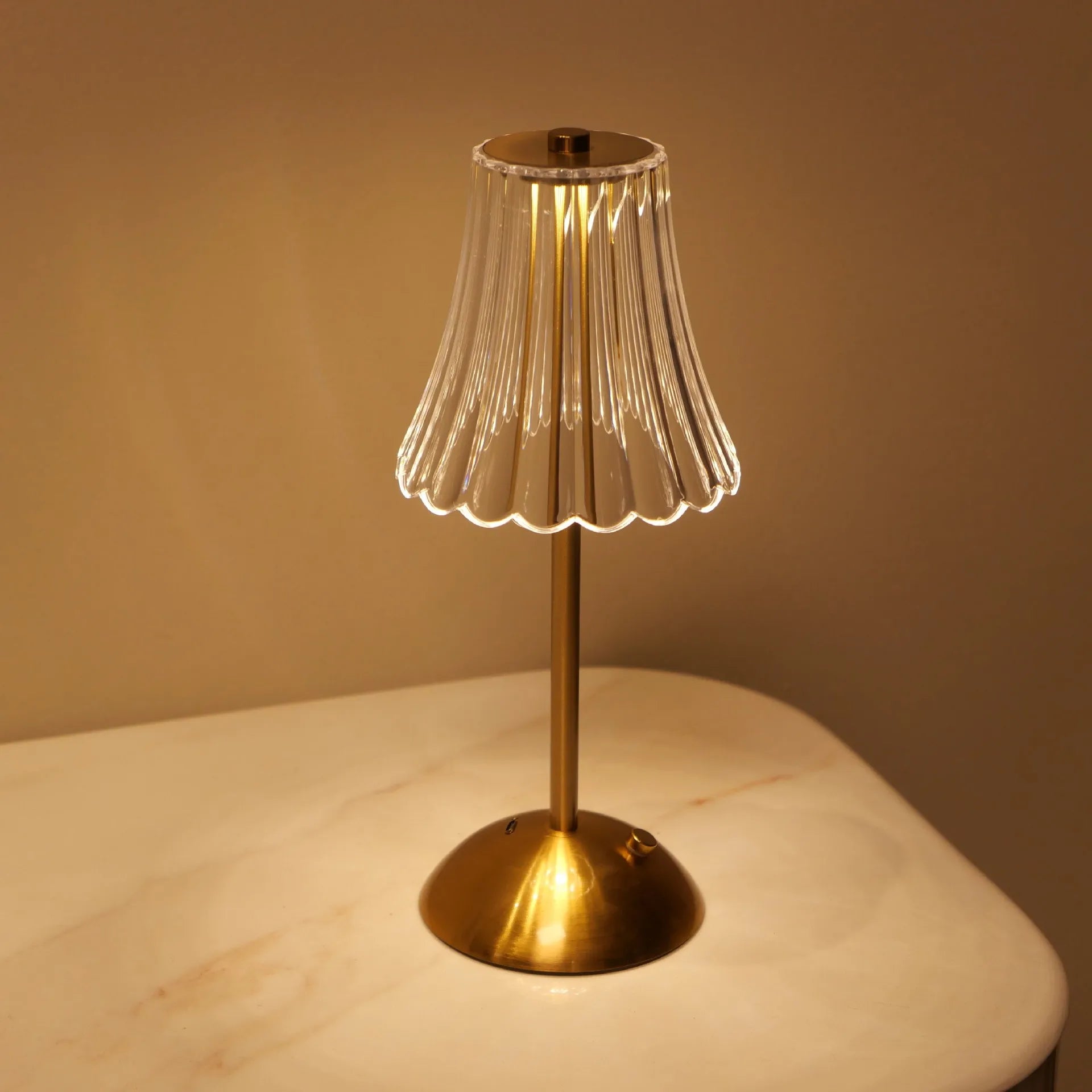Modern Minimalist LED Table Lamp - Rechargeable and Dimmable Night Light