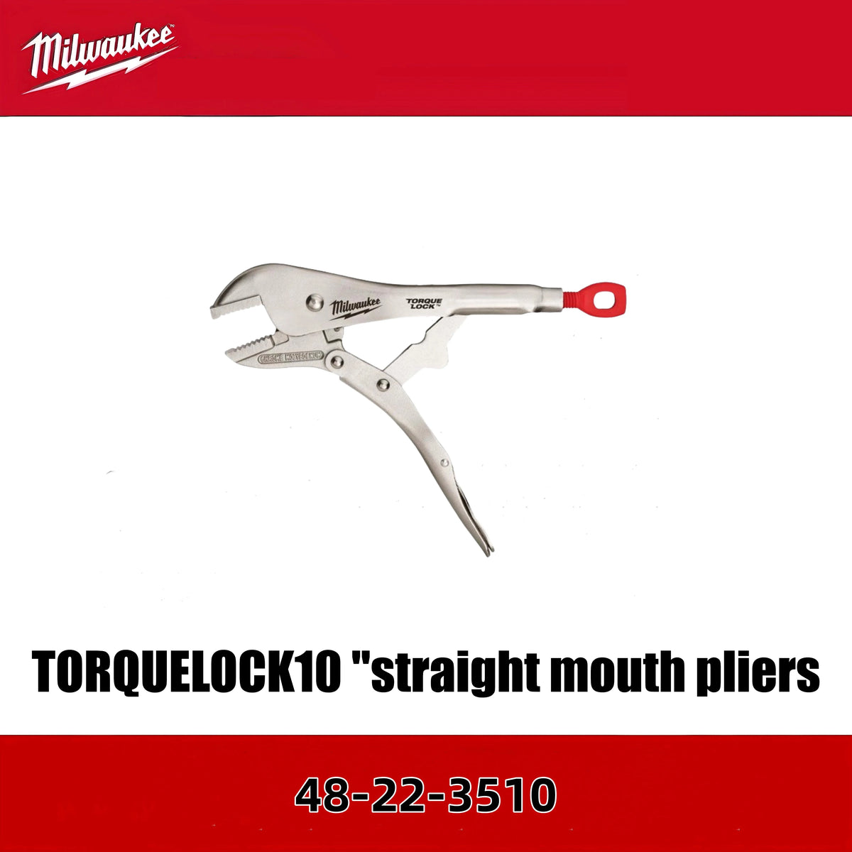Milwaukee 10" Torque Lock Straight Jaw Locking Pliers - Durable & Ergonomic