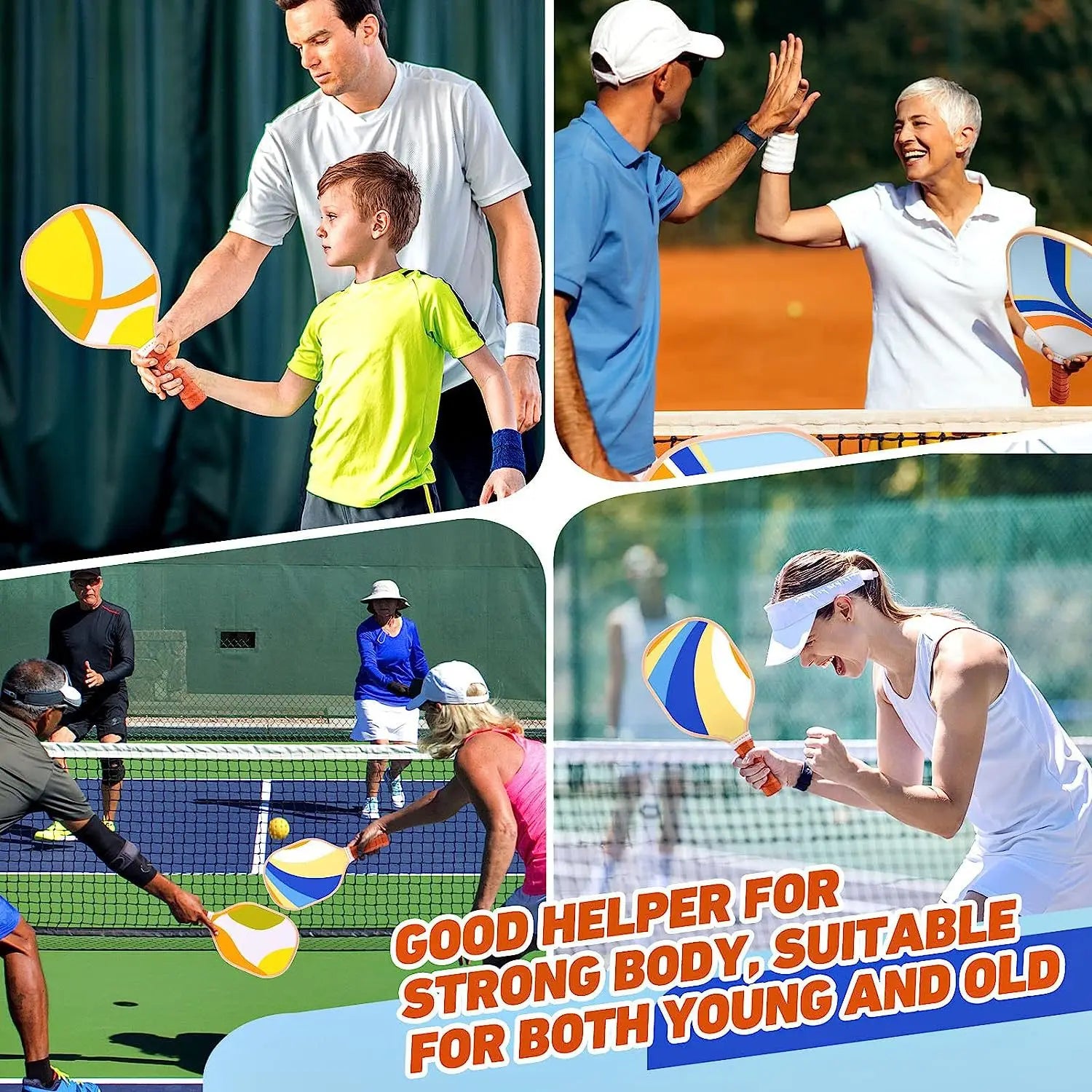 USAPA Approved Wooden Pickleball Paddle with Non-Slip Handle