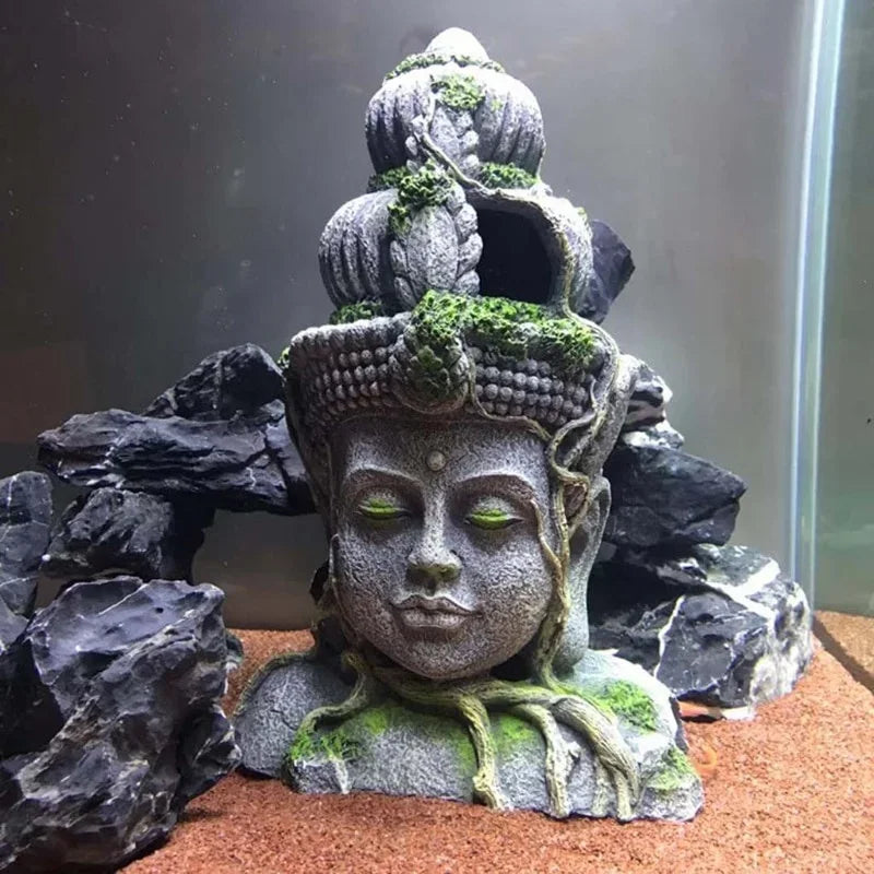 Elegant Resin Guanyin Bodhisattva Aquarium Ornament for Fish Tanks
