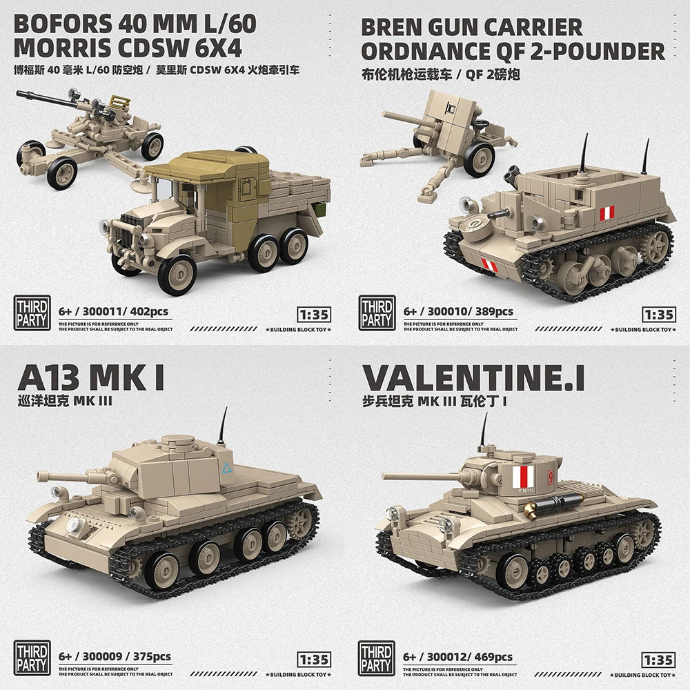 A13MK.I Cruiser Tank Building Blocks - Epic Tank Model for Kids
