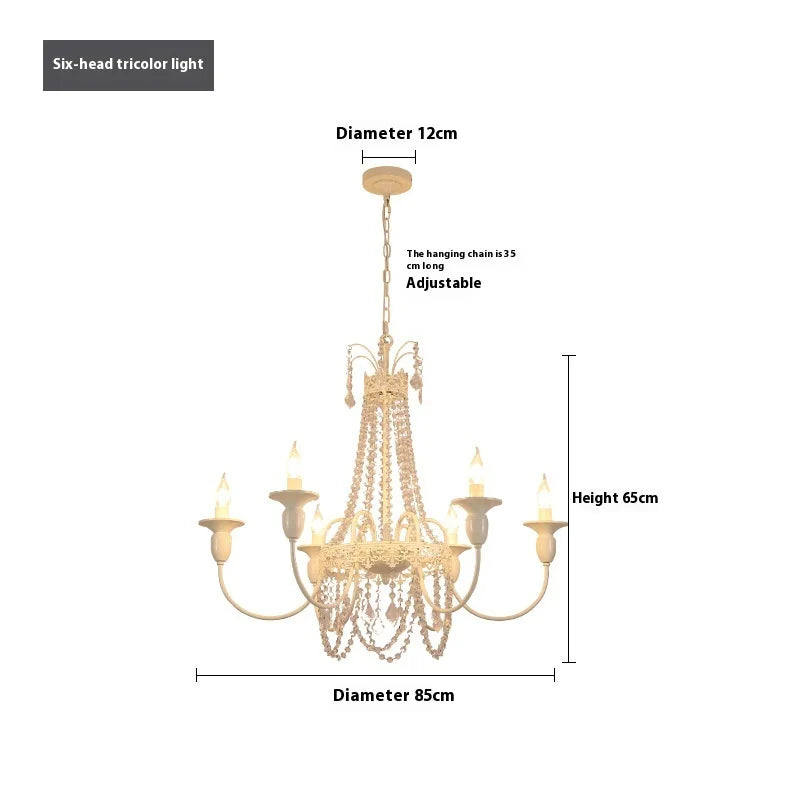 Elegant Adjustable Crystal Chandelier for Living Room & Bedroom