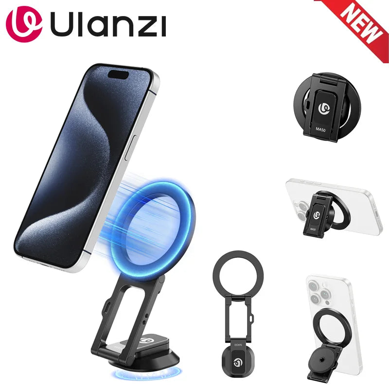 Ulanzi MA50 Magnetic Phone Holder - Foldable Mount for Tripods