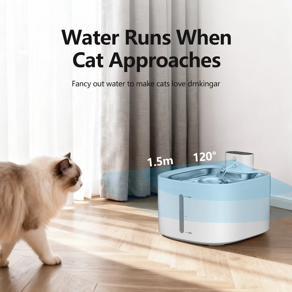 LABEKA Wireless Cat Water Fountain - 3.5L with Long-Lasting Battery
