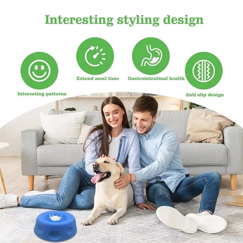 Interactive Pet Lick Mat - Slow Feeder Bowl for Cats & Dogs