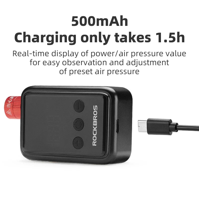 ROCKBROS 150 PSI Portable Electric Air Pump - Quick Tire Inflation