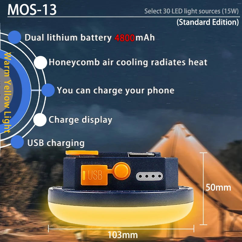 MOSLIGHTING Rechargeable LED Lantern - Ultimate Portable Camping Light
