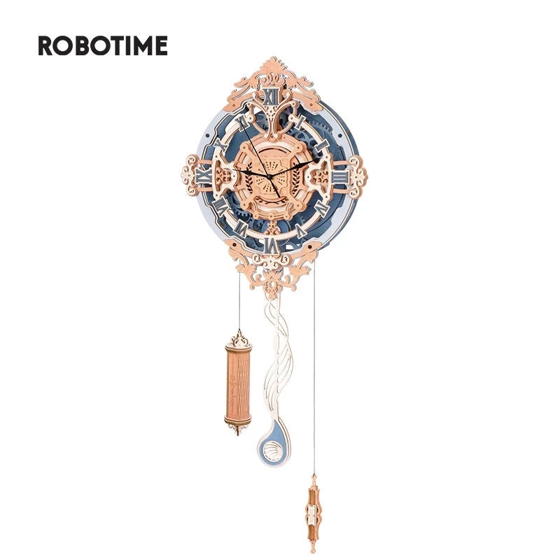 Robotime DIY 3D Wooden Wall Clock Puzzle for Kids & Adults