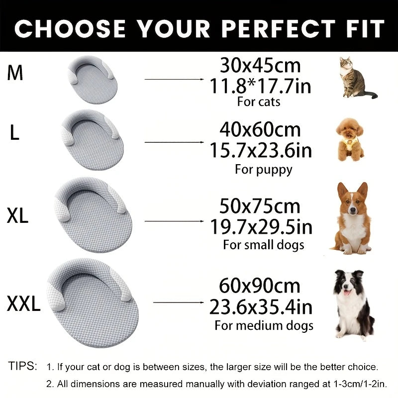 Summer Cooling Pet Mat - Ice Silk Breathable Dog & Cat Bed