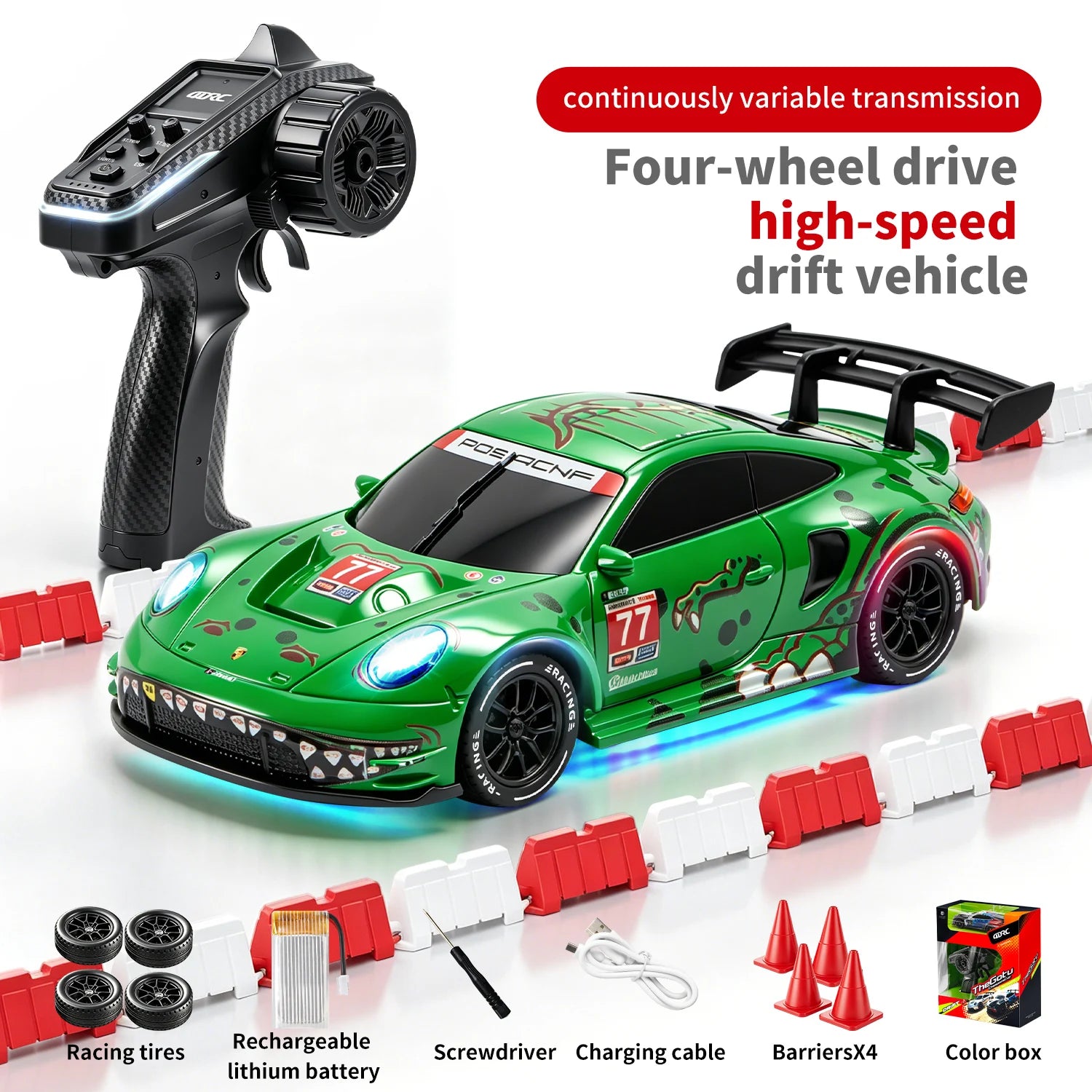 4DRC Mini RC Racing Car - 4WD Pocket Drift 1:43 High-Speed Toy