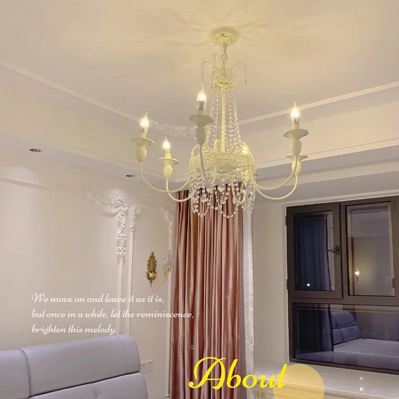 Elegant Adjustable Crystal Chandelier for Living Room & Bedroom