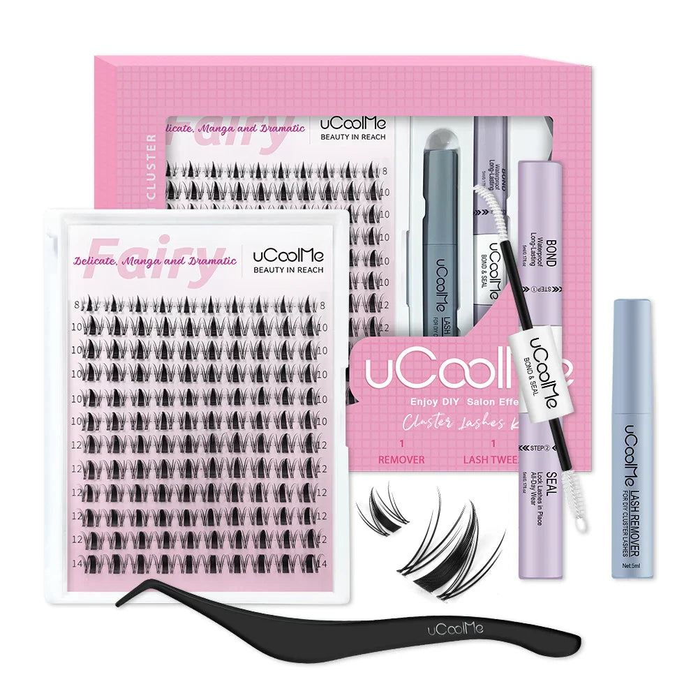 uCoolMe Fairy Lashes Cluster Set - DIY, Waterproof & Long Lasting