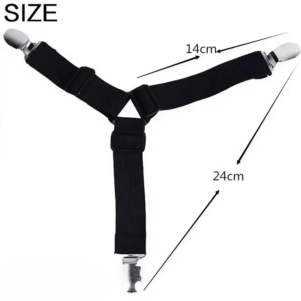 4PCS Adjustable Bed Sheet Fasteners - Secure Any Bedding Effortlessly