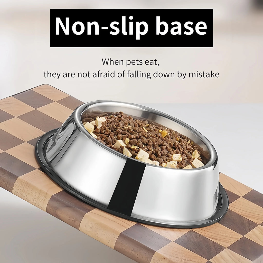Durable Stainless Steel Pet Feeding Bowl - Easy to Clean & Maintain
