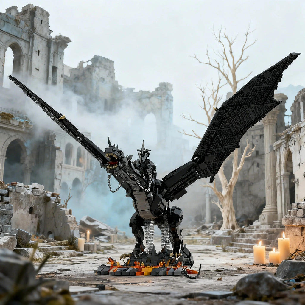 2199PCS Witch King Fell Beast Building Blocks Model Kit - Epic Desktop Decor