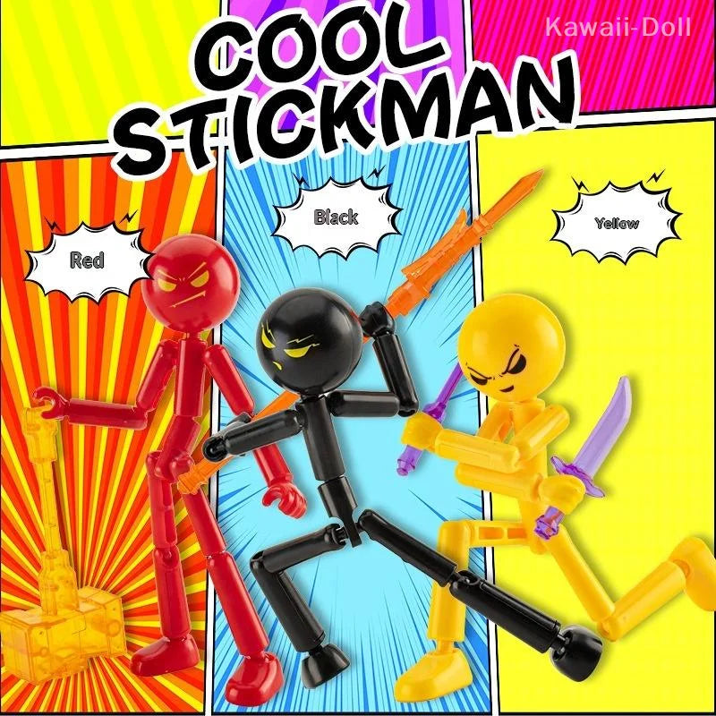 Movable 3D Printing Mannequin - Customizable Stickman Action Figure