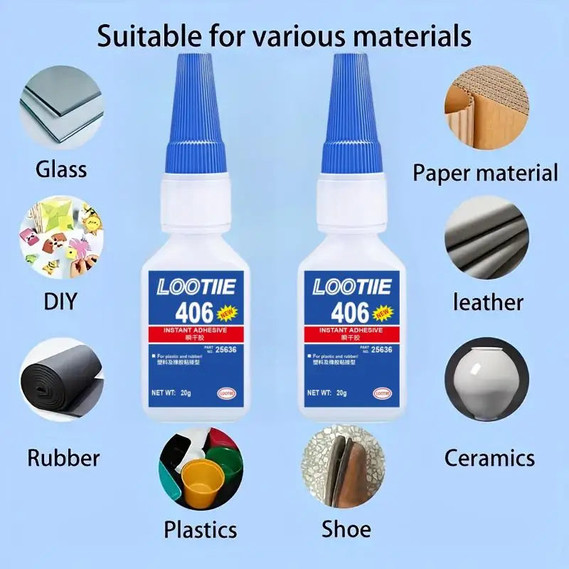 406 Multi-Purpose Super Glue - Quick Dry Strong Bond for Repairs