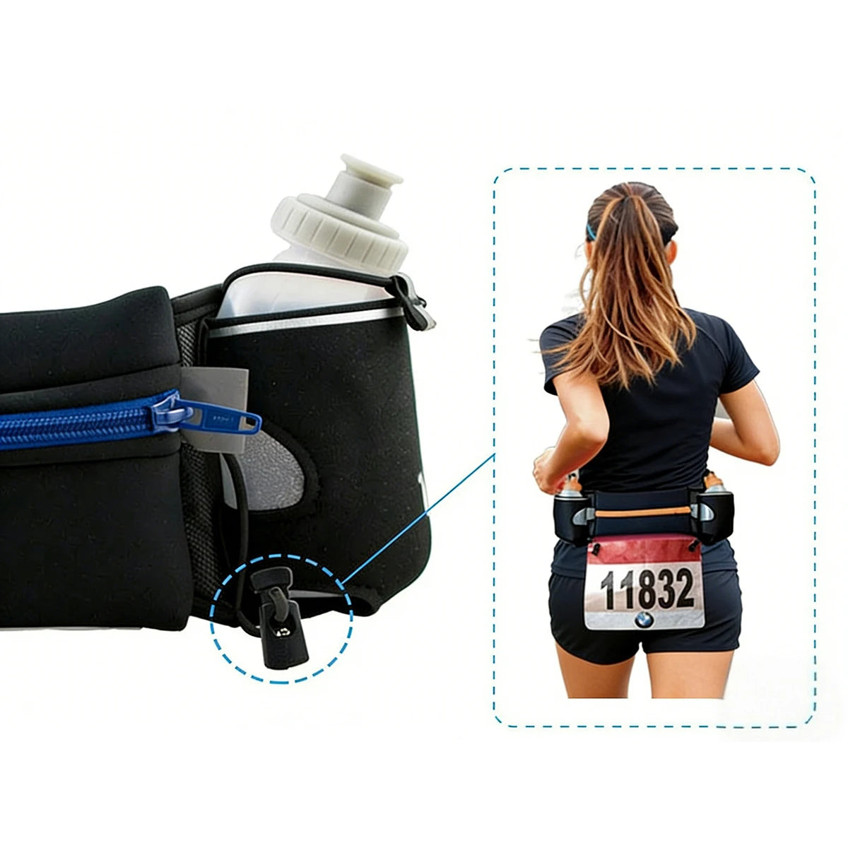 ReFire Gear Marathon Running Waist Pack for Phone & Water Bottle