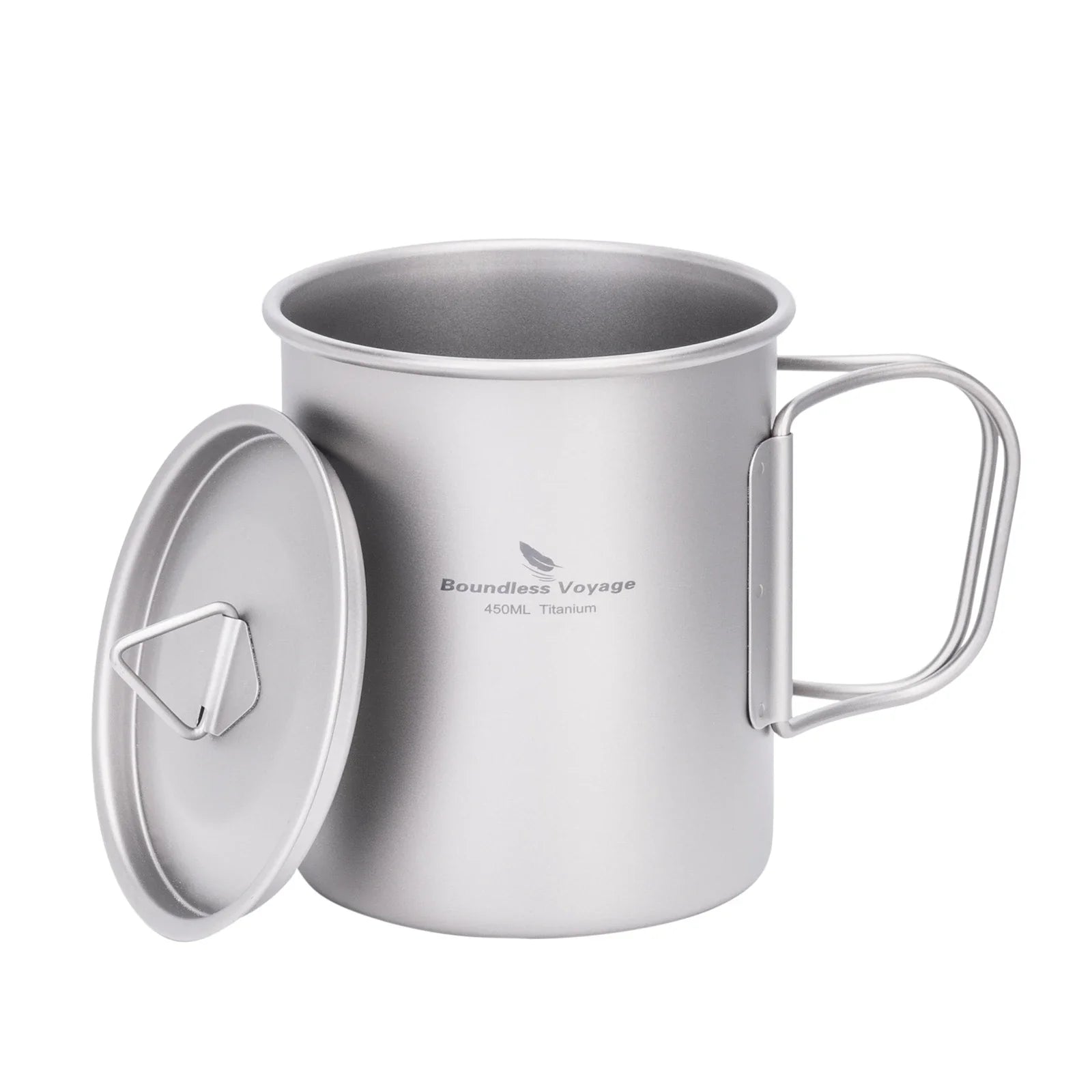 Titanium Camping Mug with Lid - Stackable & Durable Travel Cup
